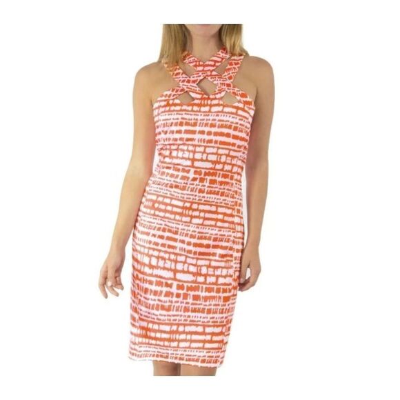 Gretchen Scott Hotsie Totsie Cypher Coral Dress - Picture 1 of 12